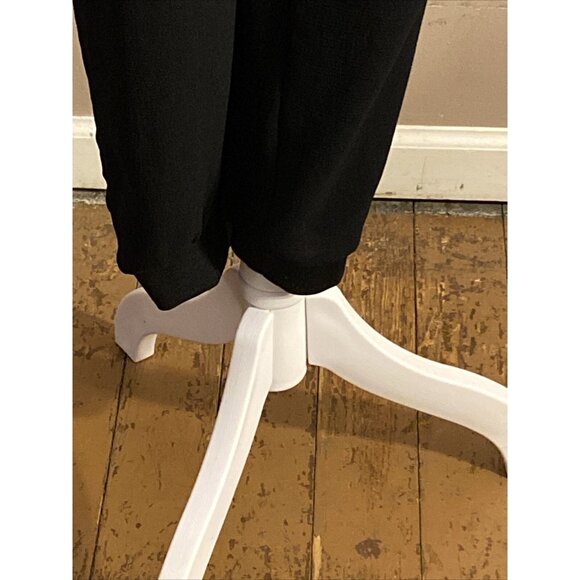 Zara Jogger Tuxedo Stripe Black Elastic Waist Semi Sheer Drawstring Wms Sz M - Picture 3 of 11